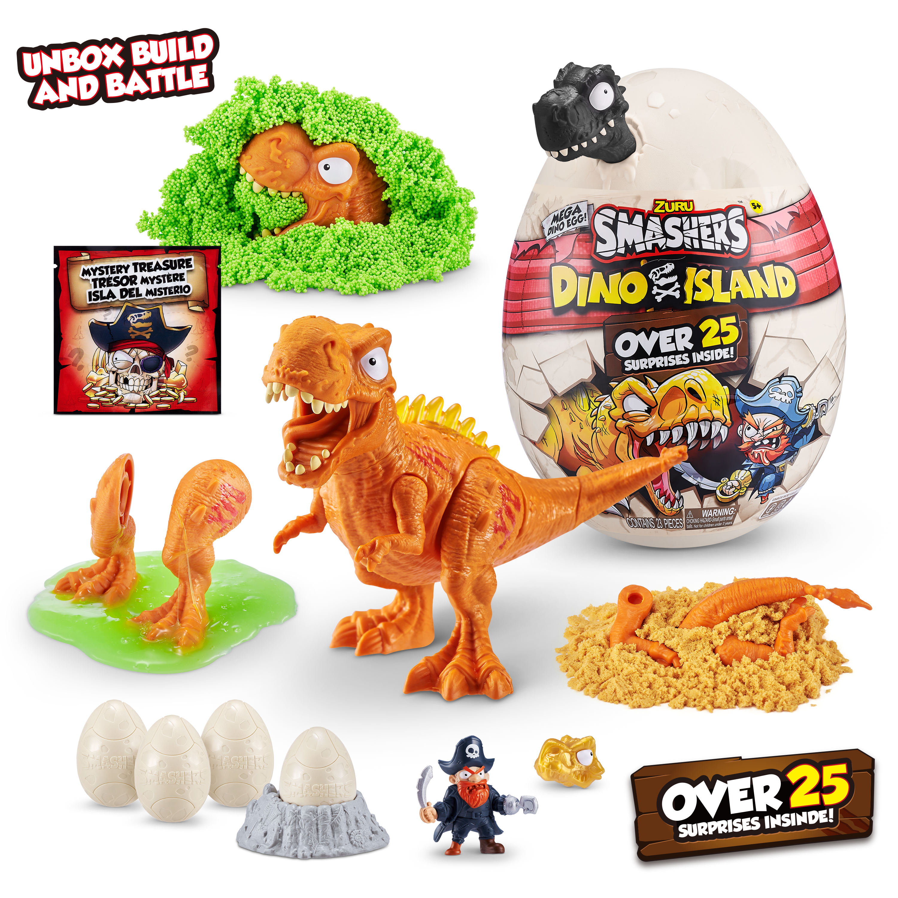 Игровой набор  Smashers Dino Island сюрприз в яйце Большое яйцо , 25 сюрпризов— магазин-салютов.рус